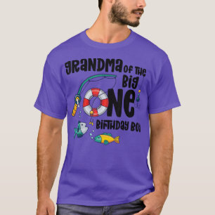 Oma Big One 1Year Old Boy Fishing Birthday T-Shirt
