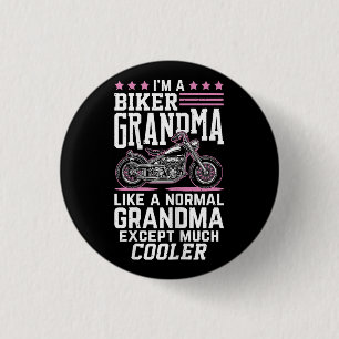 Oma Biker - Motorrad Oma Biker Grandma Button