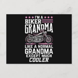 Oma Biker - Motorrad Oma Biker Oma Feiertagspostkarte