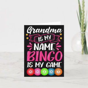 Oma Bingo-Spielerin Lustiges Bingo-Zitat-Design Karte