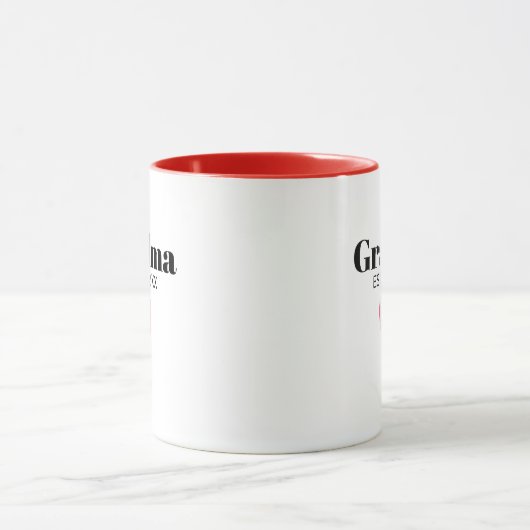 Oma Birth Announcement Tasse (Zentrum)