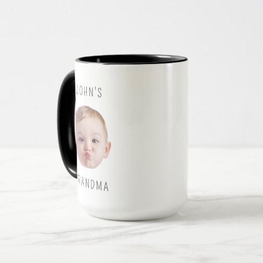 Oma Birthday, Baby Face Dady Geschenk, Custom Face Tasse (Vorderseite Links)
