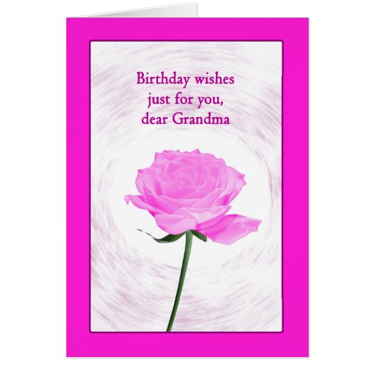Oma Birthday Beautiful Pink Rose (Vorne)