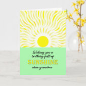Oma Birthday Bright Sunshine Card Karte (Gelbe Blume)