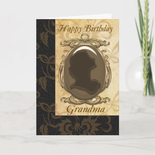 Oma Birthday Card mit Cameo Karte