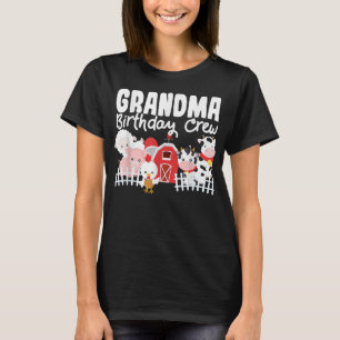 Oma Birthday Crew Farm Tiere Geburtstagsparty T-Shirt