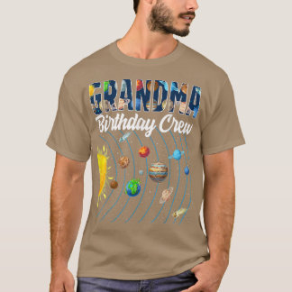 Oma Birthday Crew Weltraumsolarsystem Bda T-Shirt
