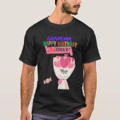 Oma Birthday Granny Blume Personalisiert T-Shirt (Vorderseite)