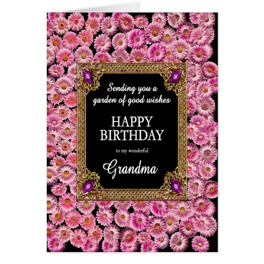 Oma Birthday Pink Daisies (Vorne)