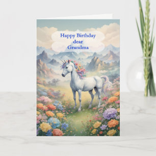 Oma Birthday Unicorn Karte