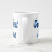 Oma blauer Halbtypografie Muttertag Jumbo-Tasse (Rückseite)