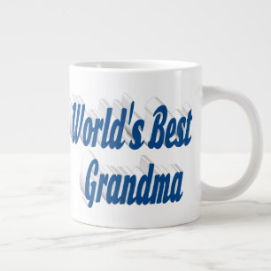 Oma blauer Halbtypografie Muttertag Jumbo-Tasse