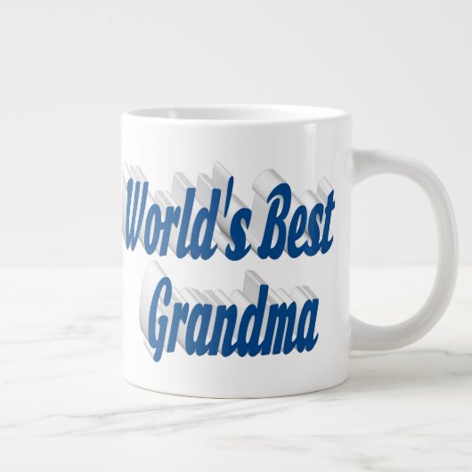 Oma blauer Halbtypografie Muttertag Jumbo-Tasse (Rechts)