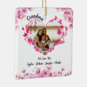 Oma-Blume | Enkel Name & Foto Keramikornament (Rechts)