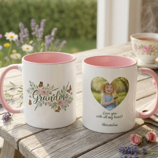 Oma-Blumen-Tasse - Wasserfarbenes botanisches Gesc Tasse