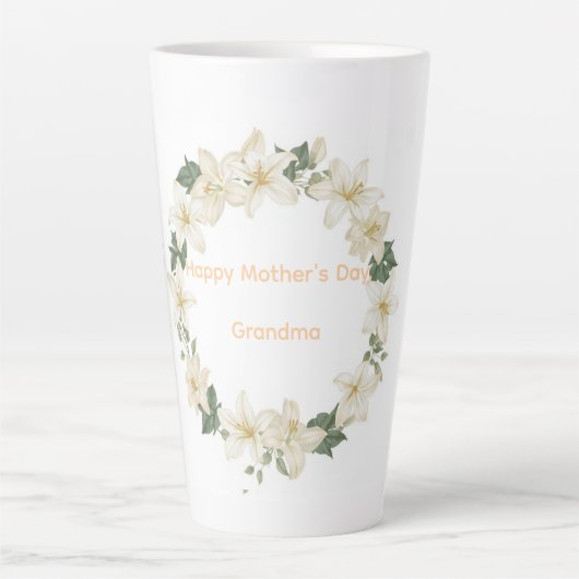 Oma Blumenstrauß Muttertagsgeschenk für Nana Milchtasse (Vorderseite)