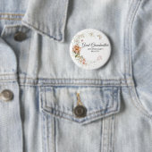 Oma Blush Pink Blumen Baby Shower/Brunch Button (Beispiel)