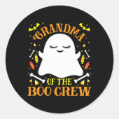 Oma Boo Crew Ghost Matching Family Set Hallowe Runder Aufkleber (Vorderseite)