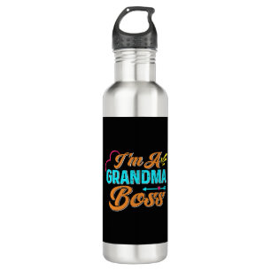 Oma Boss Granny Super Grandma Edelstahlflasche