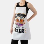 Oma braucht ein Bier, Funny Beer Tasse Blume Schürze (InSitu)