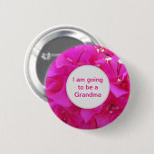 Oma Bright Pink Azalea Blume Button (Vorne & Hinten)