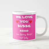 Oma BUBBE WIR LIEBE IHNEN Großkinder Namen Niedlic Jumbo-Tasse (Rechts)