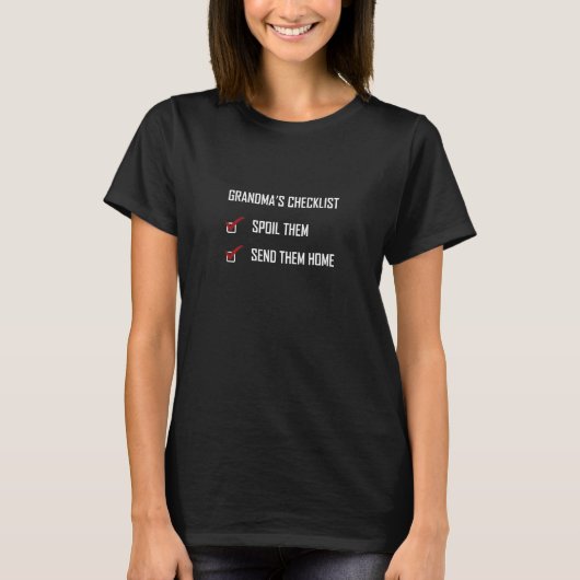 Oma-Checkliste T-Shirt (Vorderseite)