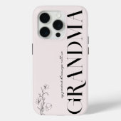 Oma | Chic Boho Lettering & Floral Case-Mate iPhone Hülle (Rückseite)