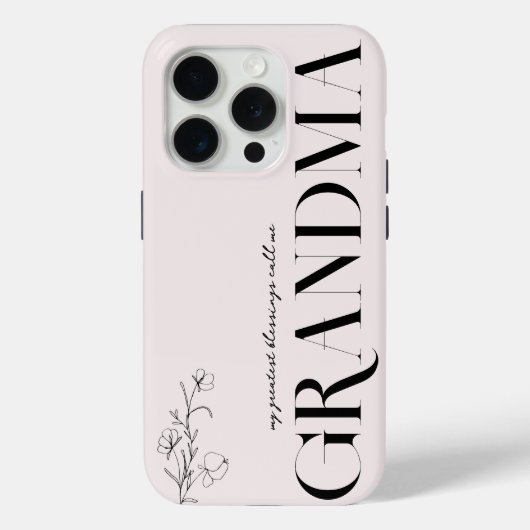 Oma | Chic Boho Lettering & Floral Case-Mate iPhone Hülle (Rückseite)