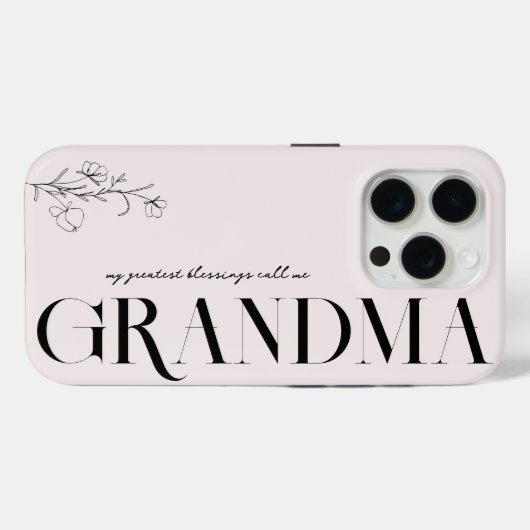 Oma | Chic Boho Lettering & Floral Case-Mate iPhone Hülle (Rückseite (Horizontal))