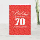 Oma Chinese "Langlebigkeit" 70. Geburtstagskarte Karte (Vorderseite)