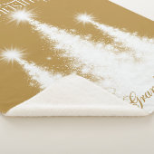 Oma Christmas Blanket Gold Weiß mit Namen Sherpadecke (3/4)