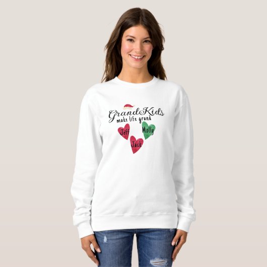 Oma Christmas Sweatshirt - Individuellen Namens - (Vorne ganz)