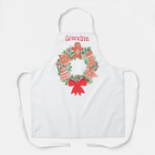 Oma Christmas Wreath Schürze (Vorderseite)
