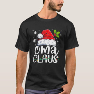 Oma Claus Christmas Pajama Familie Matching Xmas T-Shirt