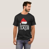 Oma Claus Christmas Santa s Hat Pajama Familie T-Shirt (Vorne ganz)