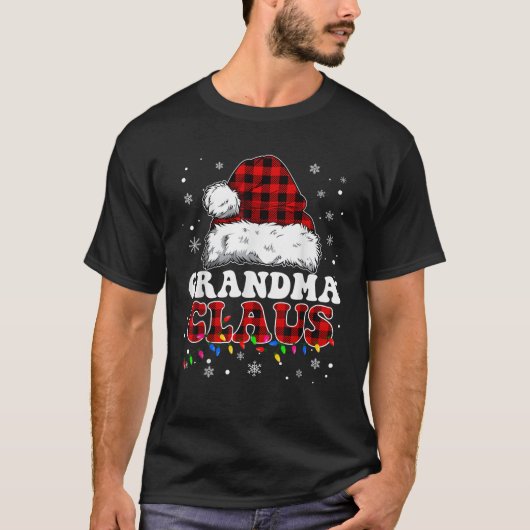 Oma Claus Funny Santa Claus Matching Family Pa T-Shirt (Vorderseite)