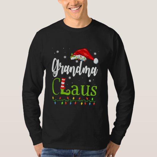 Oma Claus Shirt Christmas Pajama Familie (Vorderseite)