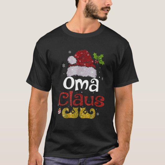 Oma Claus Shirt Christmas Pajama Familie Matching  (Vorderseite)
