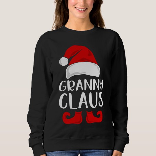 Oma Claus / Weihnachten Sweatshirt (Vorderseite)