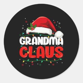 Oma Claus Weihnachten Weihnachten Weihnachtsfrauen Runder Aufkleber