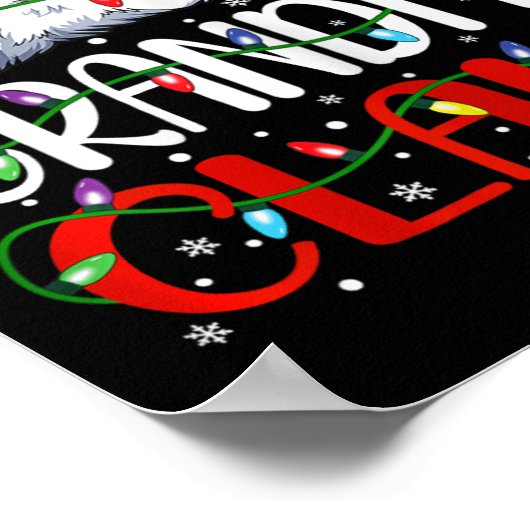 Oma Claus Weihnachten Weihnachten Weihnachtszeit W Poster (Ecke)