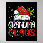 Oma Claus Weihnachten Weihnachten Weihnachtszeit W Poster (Vorne)