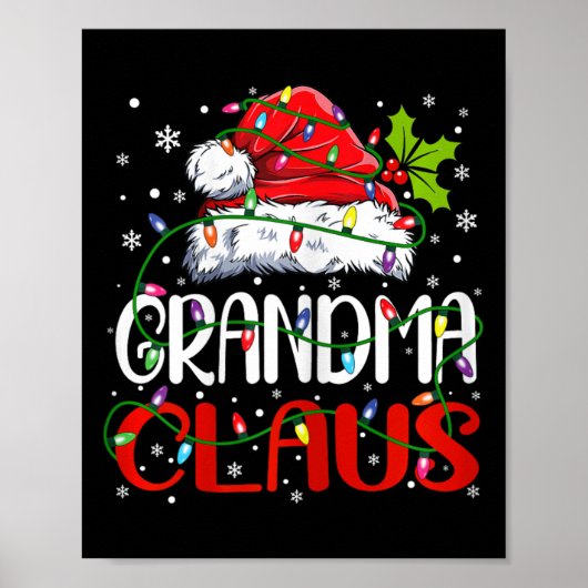 Oma Claus Weihnachten Weihnachten Weihnachtszeit W Poster (Vorne)