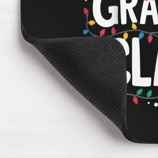 Oma Claus Weihnachtsbeleuchtung Weihnachtsfamilie Mousepad (Ecke)