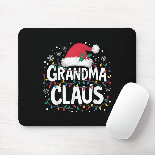 Oma Claus Weihnachtsbeleuchtung Weihnachtsfamilie Mousepad (Mit Mouse)