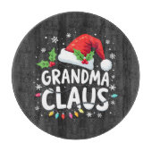 Oma Claus Weihnachtsfamilienausstattung Gewerkscha Schneidebrett (Vorderseite)