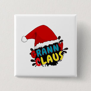 Oma Claus Weihnachtsgeschenk, Button