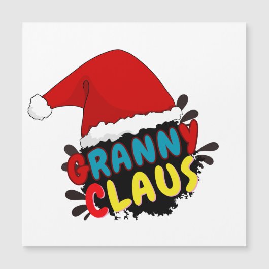 Oma Claus Weihnachtsgeschenk Magnetkarte (Vorderseite)