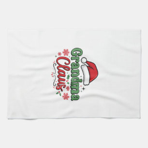 Oma Claus Weihnachtsmann Mütze Geschirrtuch
